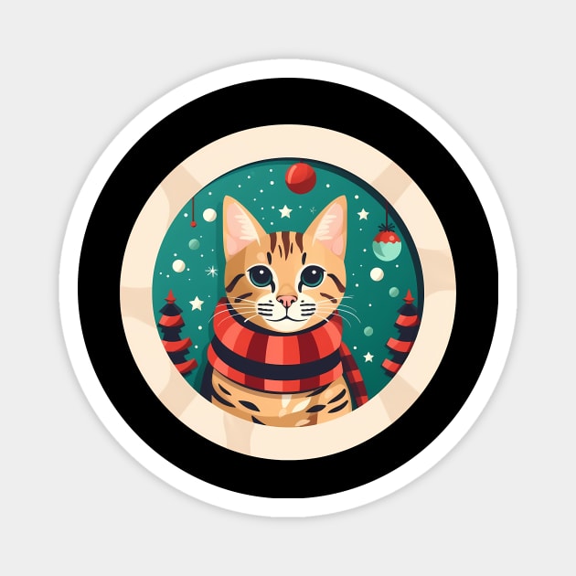 Bengal Cat Xmas, Love Cats Magnet by logiamerch